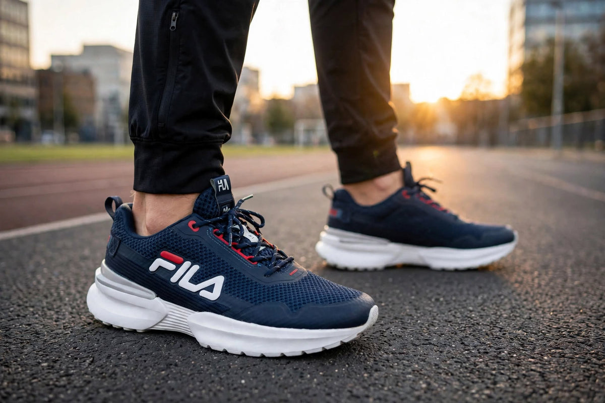 Tênis Fila Split Masculino Azul-Marinho e Vermelho