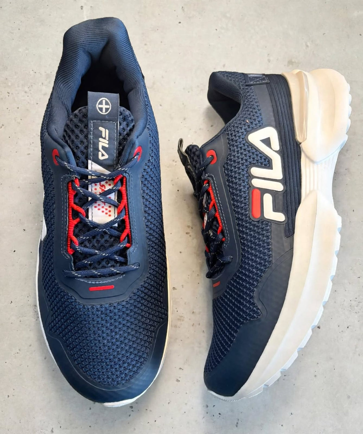 Tênis Fila Split Masculino Azul-Marinho e Vermelho