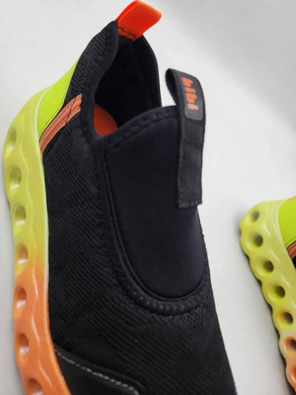 Tênis Infantil Bibi Roller Sport Masculino Preto com Degradê Neon