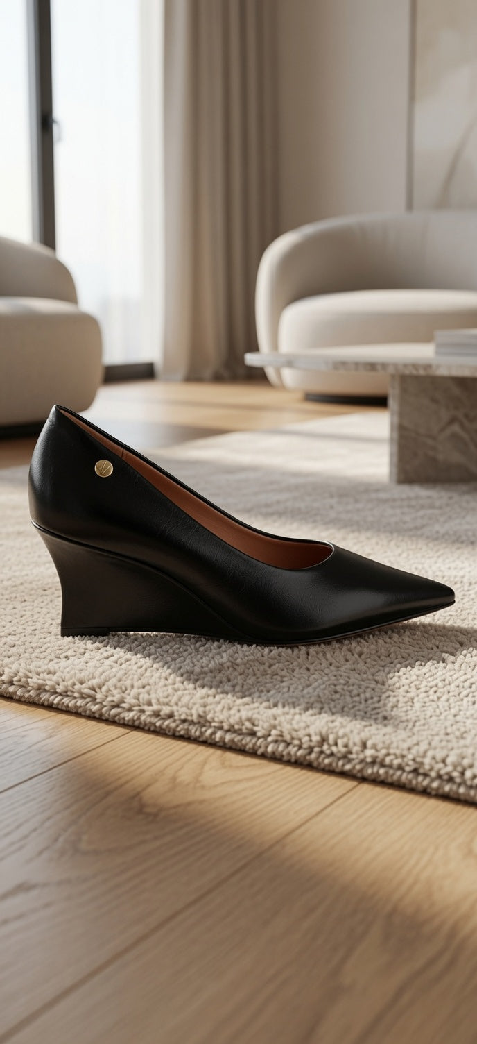 Scarpin Salto Anabela Conforto Clássico | Elite Calçados