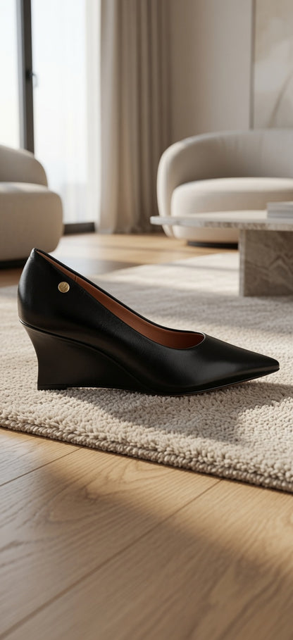 Scarpin Salto Anabela Conforto Clássico | Elite Calçados
