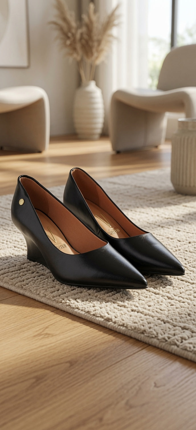 Scarpin Salto Anabela Conforto Clássico | Elite Calçados