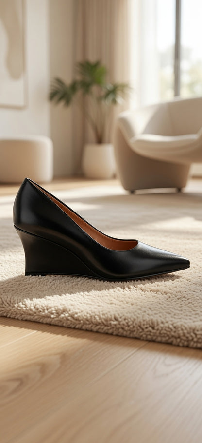 Scarpin Salto Anabela Conforto Clássico | Elite Calçados