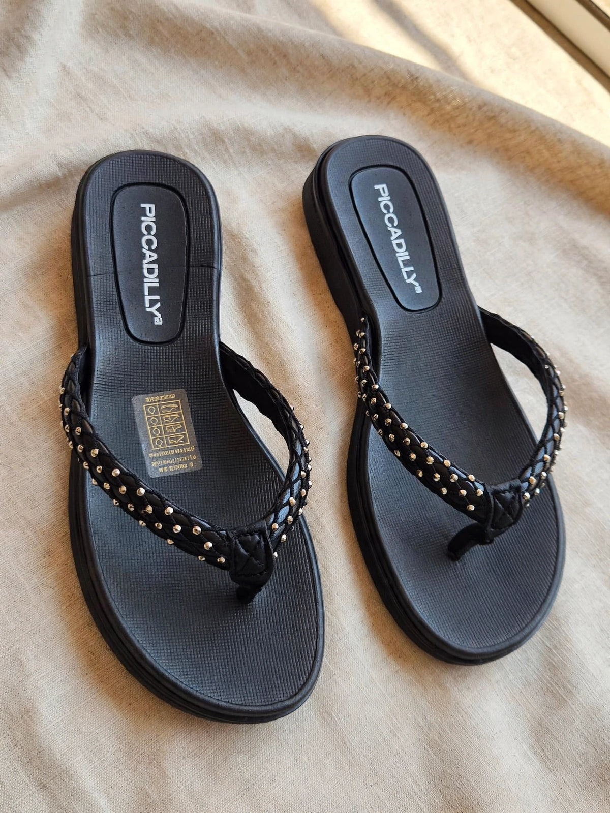 Chinelo Feminino Piccadilly Nude com Brilho