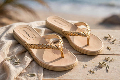 Chinelo Feminino Piccadilly Nude com Brilho